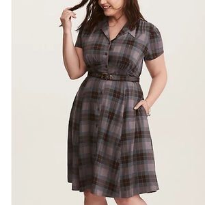 OUTLANDER MACKENZIE TARTAN SHIRT DRESS torrid sz 3